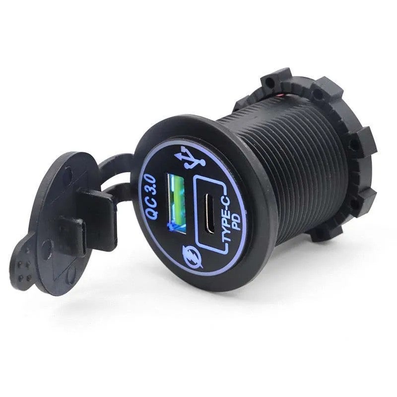 Y&D 30W USB C Car Charger, 12V PD Fast Charger for Car/Truck/Boat/Motorcycle, 18W QC3.0 Dual Port Automobile Charger, Type-C Charger Adapter - Image 3